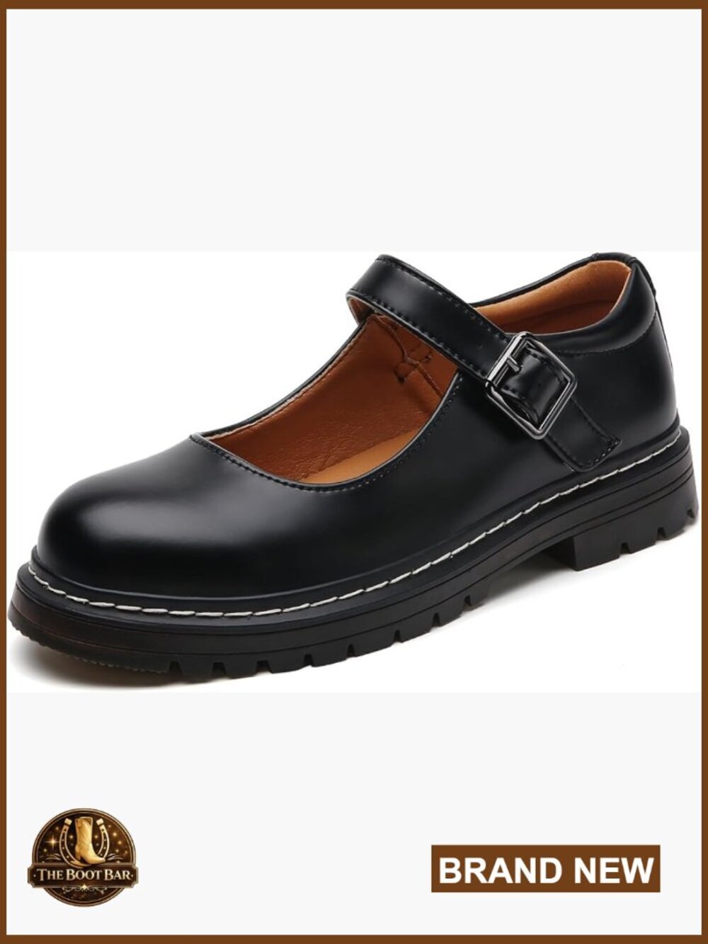 Women's Leather Platform Mary Jane Shoes Non-Slip Cushioned Oxfords
